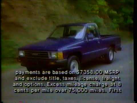 Thumbnail for 1988 Twin Cities Toyota Dealers "Just $99 per month" Minneapolis Local TV Commercial by KTM, Toyota