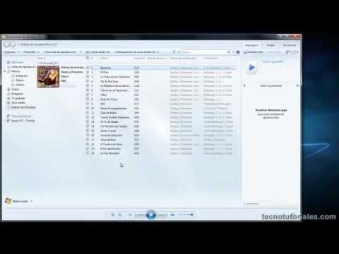 Tecnotutoriales.com - Convertir un CD a MP3 con el Reproductor de Windows Media