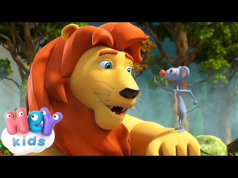 Leul și Șoricelul 🦁 Povești de adormit copiii | HeyKids - Desene animate