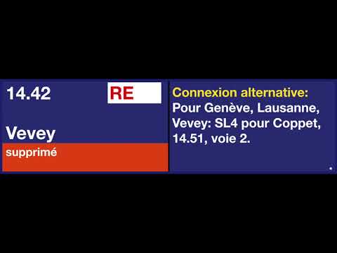 annonce CFF - Suppression du RE Ausfall Streik (grève en France)