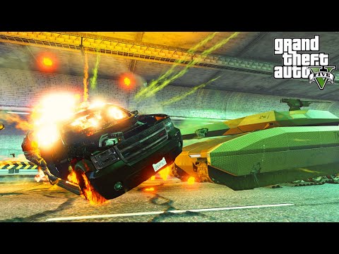 GTA 5 KHANJALI TANK CRASHES COMPILATION - DESTRUCTION
