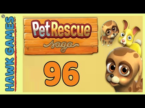 Pet Rescue Saga Level 96 Super Hard  - 3 Stars Walkthrough, No Boosters