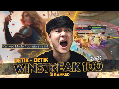 DETIK-DETIK JEJE WINSTREAK 100 DI RANKED TANPA KALAH ! MOMEN LANGKA SEORANG PUBLIK - Mobile Legends