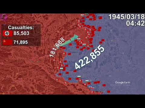 Last Nazi Offensive in 1 minute using Google Earth