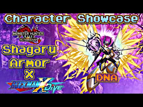 Mega Man X DiVE - Shagaru Armor X (DNA) - Character Showcase