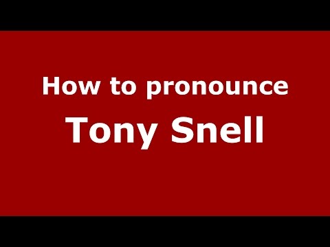 How to pronounce Tony Snell (American English/US) - PronounceNames.com