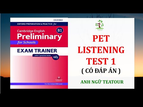 B1 2020 | Cambridge Preliminary for Schools EXAM TRAINER TEST 1- ANSWER KEY | TEATOUR ENGLISH