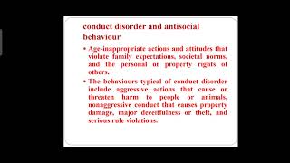 Disruptive, impulse control and conduct disorders-class XII