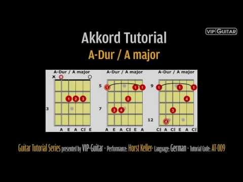 Gitarrenakkorde: A-Dur Akkord / A major chord