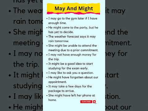 May and Might Sentences | Daily Use Sentences. #englishspeaking