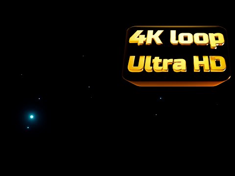 4K blue fireflies background video, looped