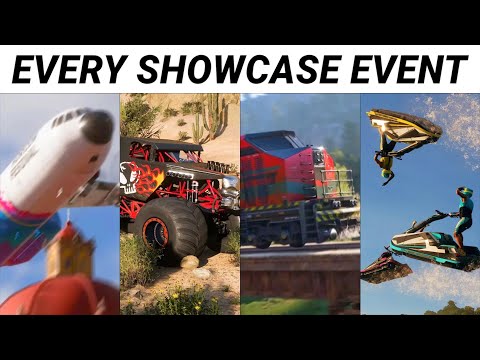 Forza Horizon 5 - All 4 Showcase Events - FH5 Plane & Bikes, Monster Trucks, Train, Jet Skis