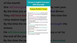 Tenses in English Grammar With Examples | Future Perfect