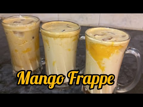 Mango Frappe Recipe || How To Make Cold Mango Coffee Drink/ Mango Frappe