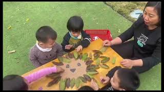 Sáng tạo các con vật từ lá cây quanh bé lớp 3A1