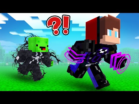 TRICKSTER Armor Speedrunner vs VENOM-SPIDERMAN Hunter : JJ vs Mikey Battle in Minecraft Maizen!