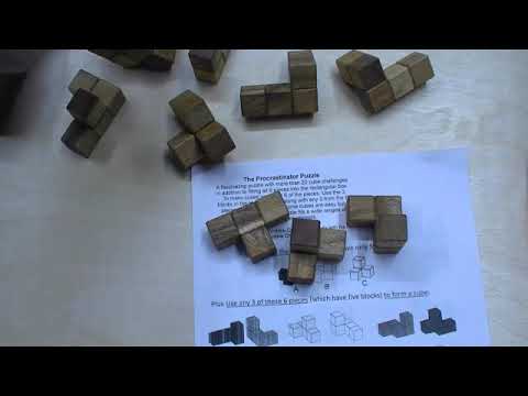 Procrastinator puzzle - 9 pieces and more than 20 challenges