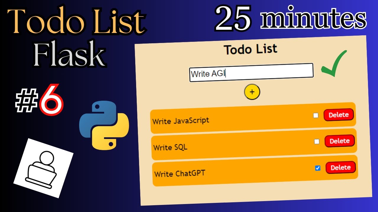 Build a Todo List app using Python Flask | 25 minutes #6