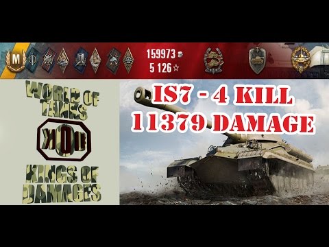 IS7 - 4 KILL 11379 DAMAGE-WORLD OF TANKS-KING OF DAMAGES - WOT