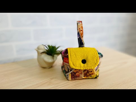 Bolsinha multiuso sem zíper costura fácil e rápido para iniciantes