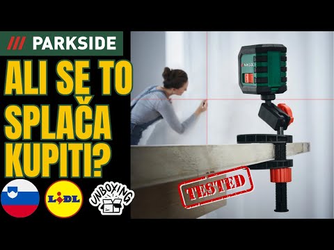 KRIŽNO LINIJSKI LASER Parkside PKLL 7 E4 SLOVENIJA SLOVENE LIDL