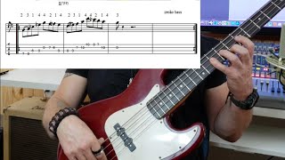 como tocar contrabaixo / como aplicar a escala diminuta /arpejos diminutos sobre o acorde Dominante
