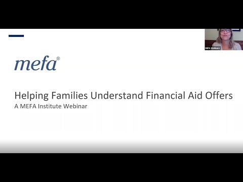 The MEFA Institute<sup>™</sup>: Helping Families Understand Financial Aid Offers