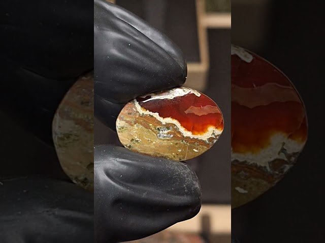 حجر عقيق رماني خرائطي طبيعي