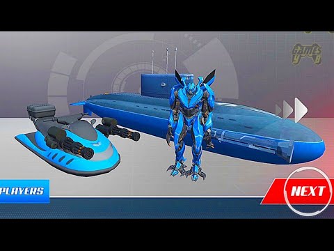 Jet Ski Submarine Robot Attack: Underwater Robot Transform Battle: Blue Robot - Android Gameplay