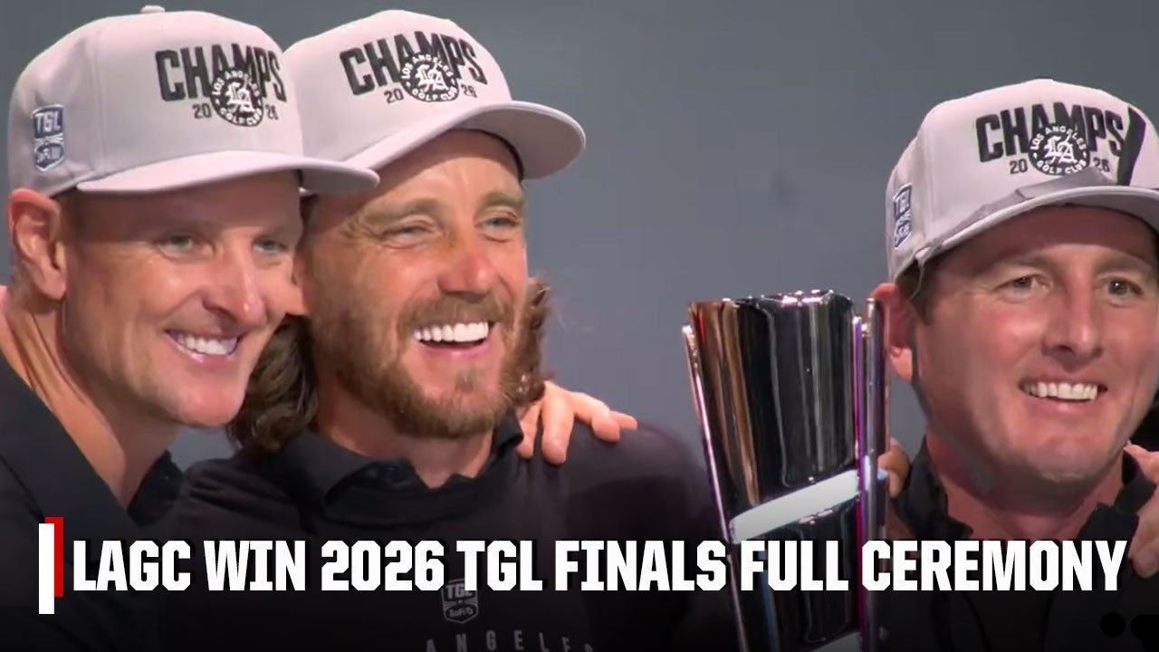 Los Angeles Golf Club lift the 2026 TGL SoFi Cup after defeating Jupiter Links GC | TGL on ESPN