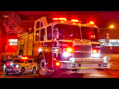 Laval | Laval Fire Department (SIL) Pumper 209, Spare Quint 452 & Battalion Chief 122 Responding