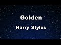 Karaoke♬ Golden - Harry Styles 【No Guide Melody】 Instrumental