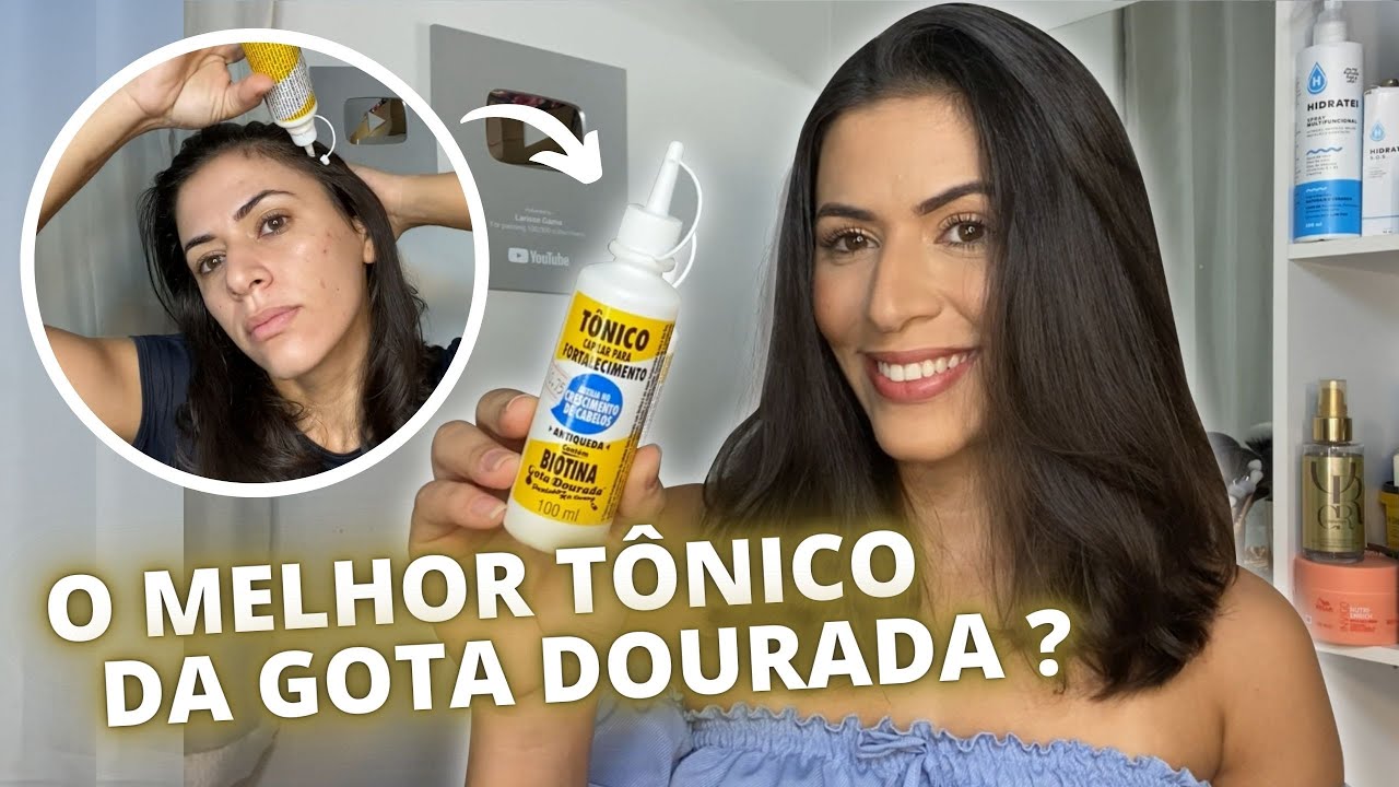 TESTEI O TÔNICO DE BIOTINA DA GOTA DOURADA: É MELHOR QUE O TÔNICO DE ALHO | Larisse Gama