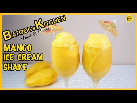 Mango Ice Cream Shake Recipe 🥭 (Summer Special) 🍹 By Batool's Kitchen