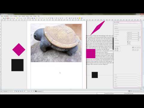 Scribus 1.4.5 - Menüpunkt -  Objekt Teil1