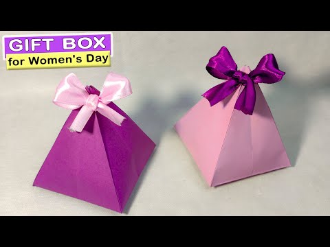Triangle Gift Box | Easy Origami Box Tutorial | for Women's DAY | Paper ART 013