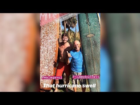 Looks Like Jimmy Buffet Isn't Afraid To Surf The Hurricane Florence Waves, Brah