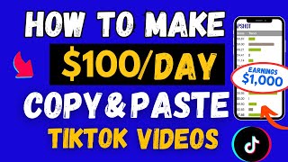 Easiest Side Hustle for Beginners | Just Copy & Paste TIKTOK VIDEOS On This Website