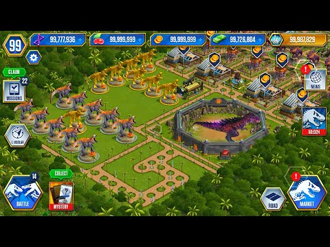 ALL FIRST 3 BOSSES MAX LV AND 12 OPPONENTS BATTLE | JURASSIC WORLD THE GAME