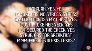 10k caash Aloha yes yes (lyrics)