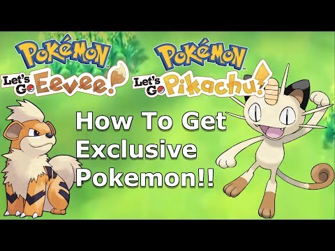 How To Get Exclusive Pokemon In Pokemon Lets Go!!