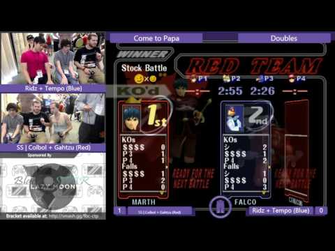 Come To Papa - Ridz + Tempo vs Colbol +Gahtzu - Melee Doubles