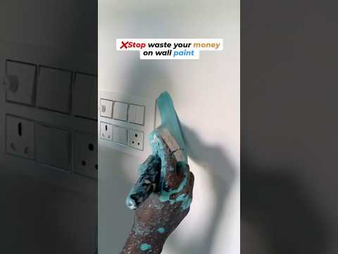 Stop ❌ waste your money on wall Normal paint |try Tranding wall royal epoxy paint 🖌️design ￼