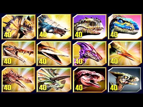 ALL MAX LEVEL 40 GEN 2 DINOSAURS (JURASSIC WORLD)