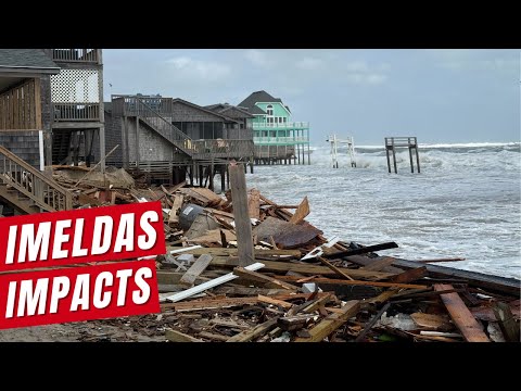 Hide Tides And Rough Surf From Hurricane Imelda Cause Collapse Of 7 Homes In Buxton, North Carolina