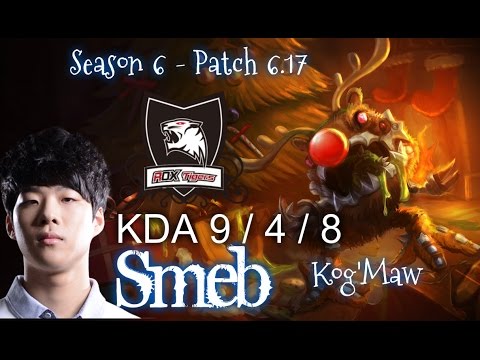 ROX Smeb KOG'MAW vs EZREAL ADC - Patch 6.17 KR Ranked | League of Legends