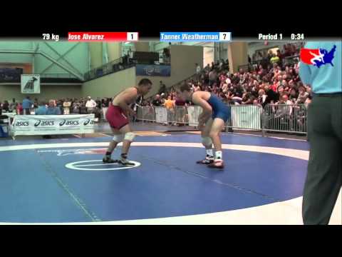 Jose Alvarez vs. Tanner Weatherman at 2013 ASICS University Nationals - FS