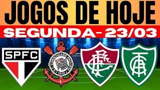 ⚽SEGUNDA-FEIRA COM MUITA BOLA ROLANDO! CONFIRA OS JOGOS DE HOJE 23/03/2026