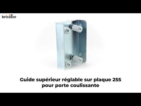 Guide haut réglable sur plaque pour porte coulissante - 255 COMUNELLO