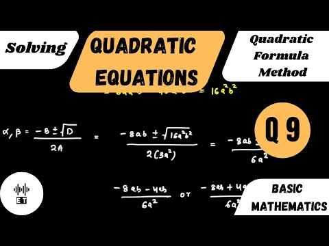 Solving Quadratic Equations Quadratic Formula Method Questions 10